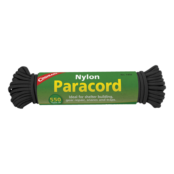 CORDON PARACORD DE 50' NEGRO-COGHLANS