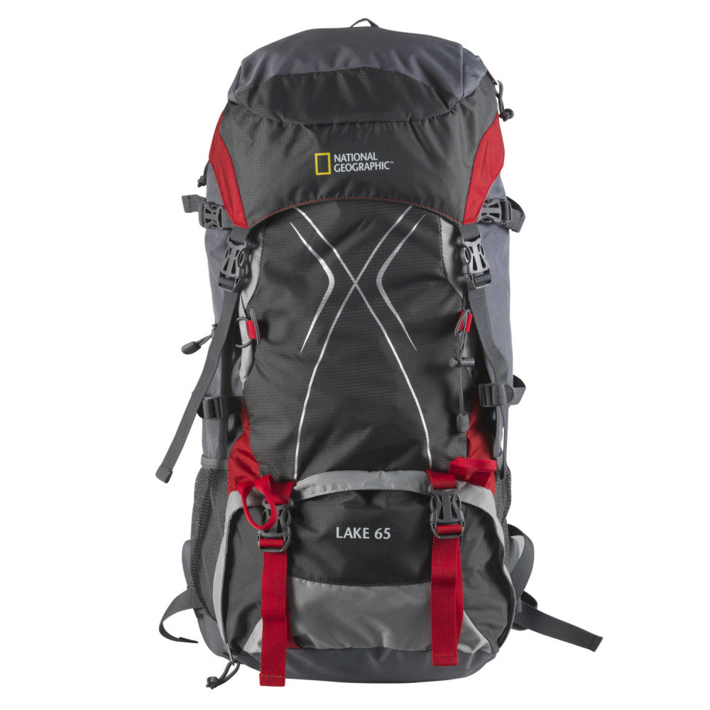 MOCHILA LAKE 65 LTS GRIS/ROJA-NAT GEO