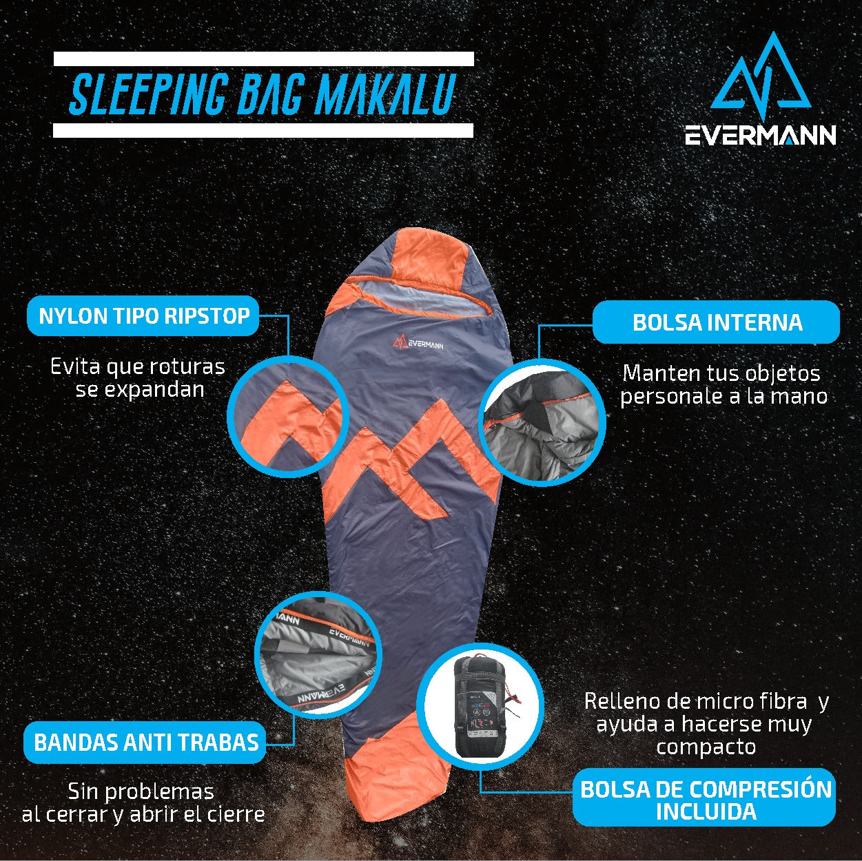 SLEEPIN BAG - MAKALU - EVERMANN